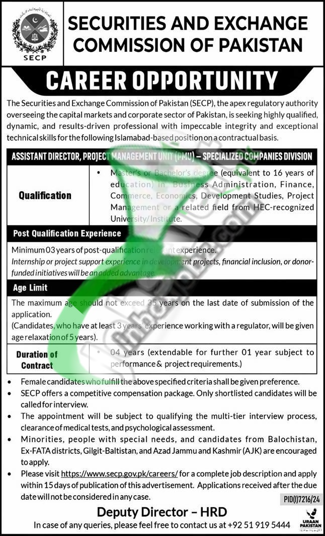 Apply for SECP Jobs 2025 – Securities and Exchange Commission Careers