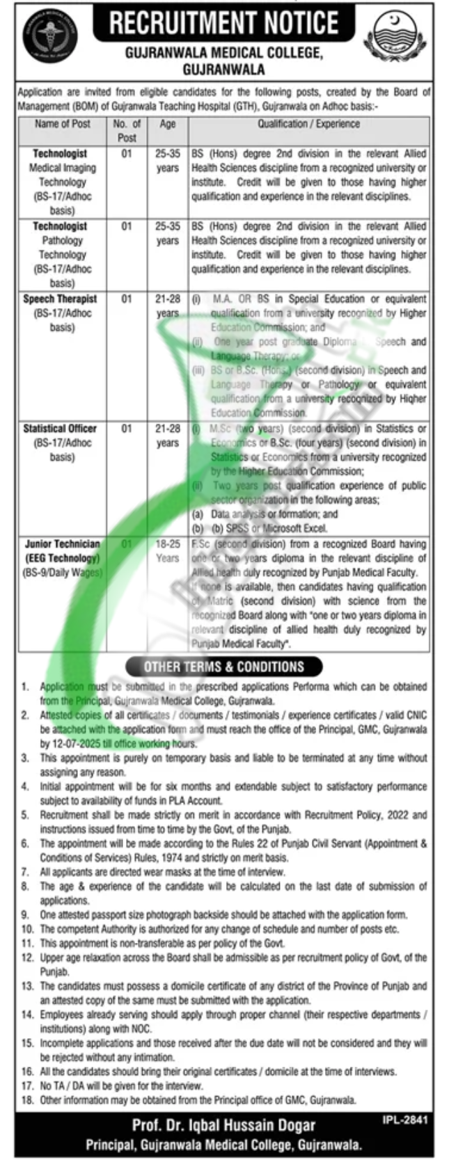 Gujranwala Jobs 2025
